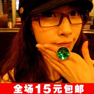 Новое поступление 2014 года кольцо JD1014 роскошное блестящее с зелёными камнями