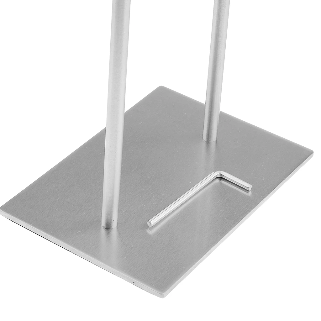 stainless steel retail store scarf display free stand holder bath hand towel rack organizer double bar rails free global shipping