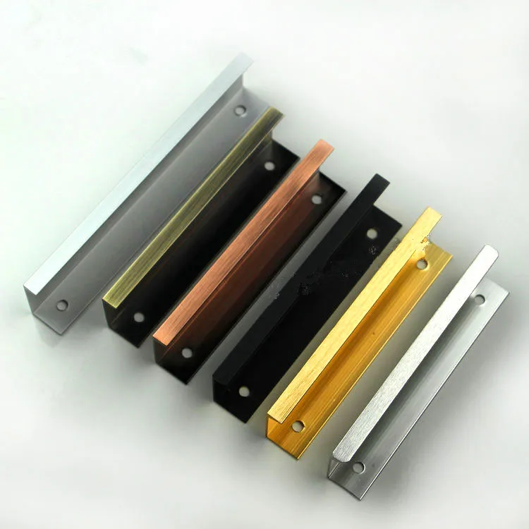 10 шт. современный простой шкаф дверная ручка края ящик для шкафа матовый золотой