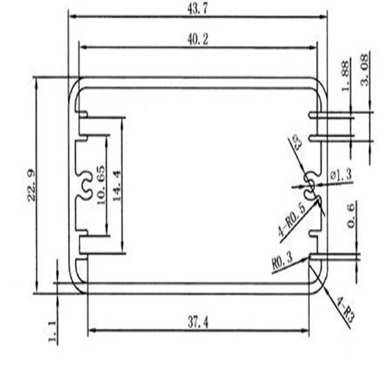 Маленькие Алюминиевые экструзионные профили (4 шт.) анодированный розовый блок