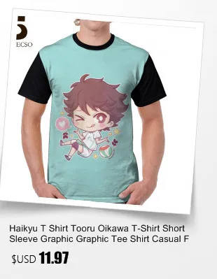 Haikyu/футболка Haikyuu Tendo, футболка, милая уличная одежда, графическая футболка, полиэстер, Мужская футболка с коротким рукавом, большие размеры