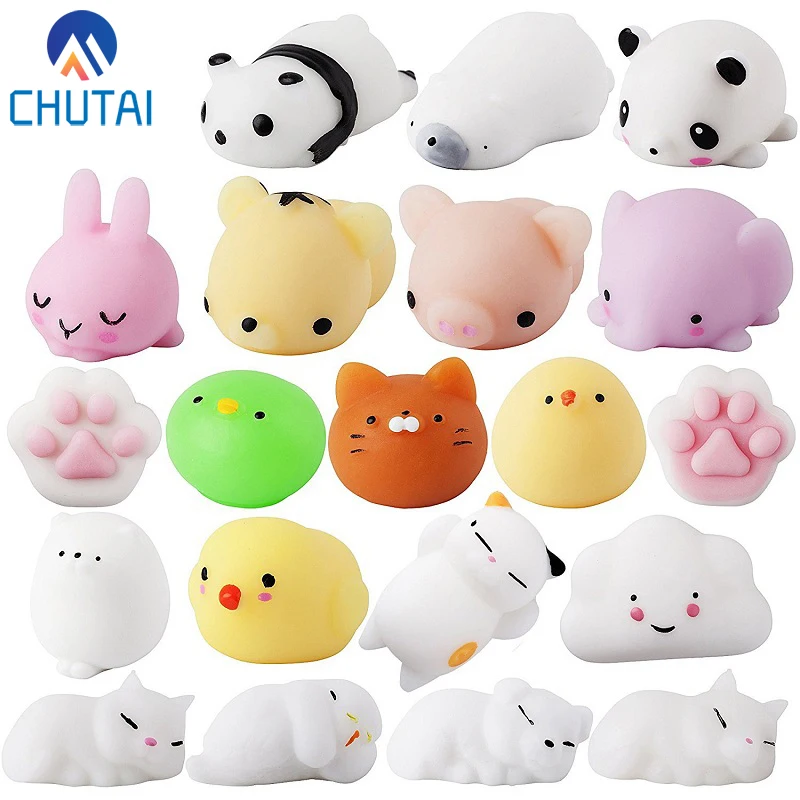 Мягкий милый мини-Животный антистрессовый мяч сжимающий игрушки Squishi Mochi поднимающийся стресс облегчающая мягкая игрушка липкая устраняющая домашних животных Забавный подарок