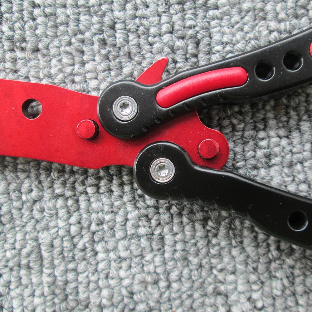 CS:GO Бабочка Нож игрушка сталь практика Балисонг Крутые тренировочные ножи CSGO игровой тренер для детей спорт армия CF на.