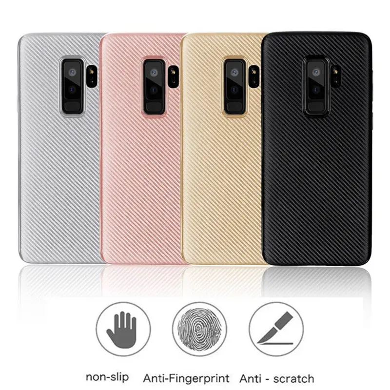 For Samsung Galaxy S8 S9 Plus S6 S7 Edge Soft Silicon Shell Carbon Fiber ShockProof TPU Case J2 J3 J5 J7 Prime J4 J6 2018 EU |