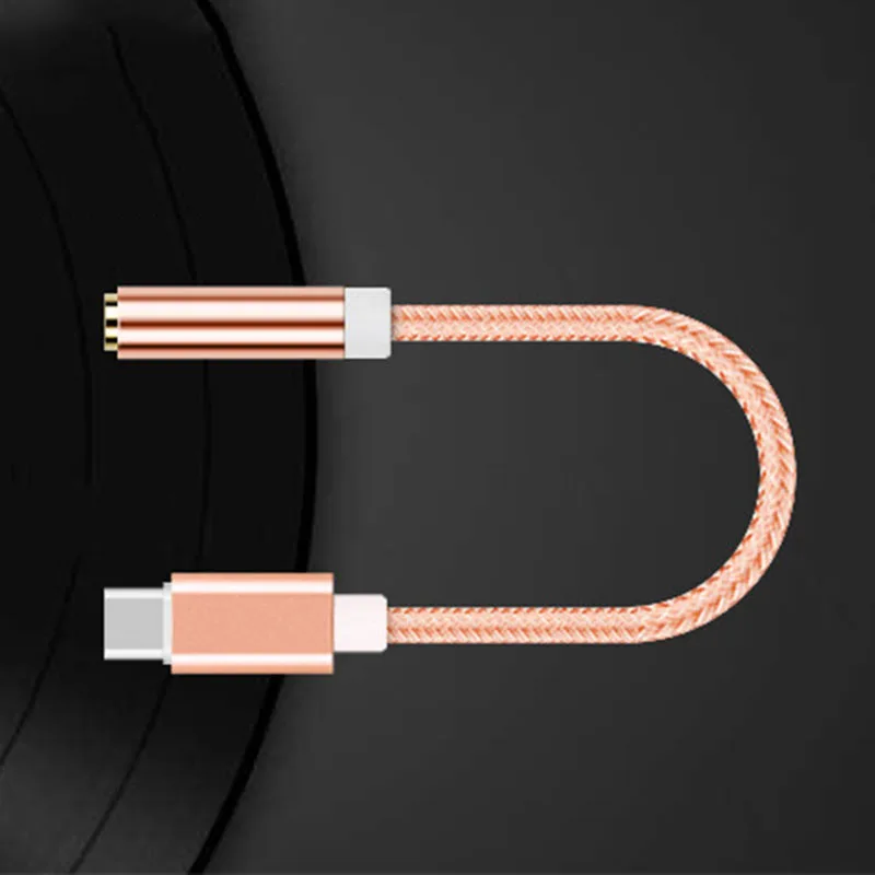 Аудиокабель с разъемом USB Type C на 3 5 мм адаптер для наушников AUX аудио кабель