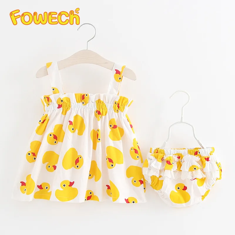FOWECH Платье для новорожденных девочек хлопковая одежда малышей комплект милый