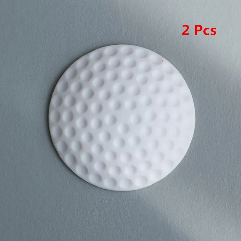 White 2pcs 1/2/5/10 шт утолщение стенки Mute Гольф моделирование резиновые ручки двери замок защитная накладка стены дверную ручку коврики - Цвет: White 2pcs