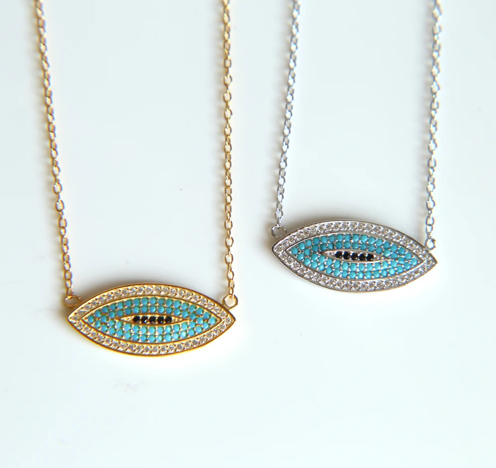 Ожерелье женское из серебра 925 пробы с фианитами