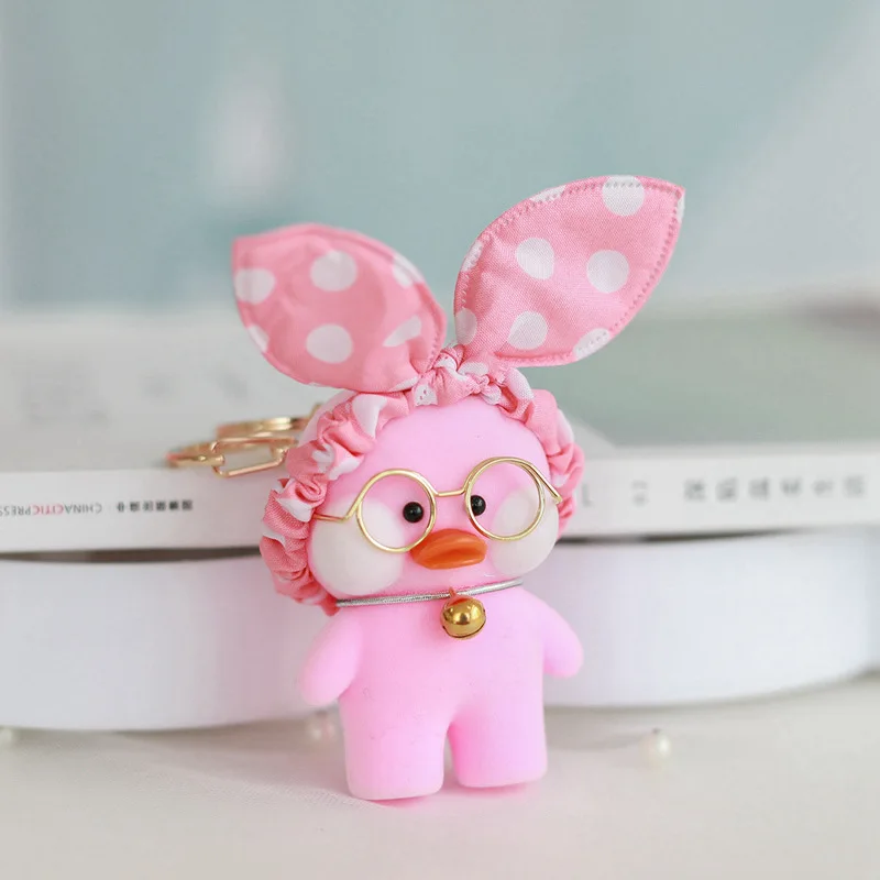 3 8 см Lalafanfan милый брелок Подвеска Игрушка Kawaii кафе мини желтая утка фигурка брелок сумки украшения игрушки для детей - Цвет: 3
