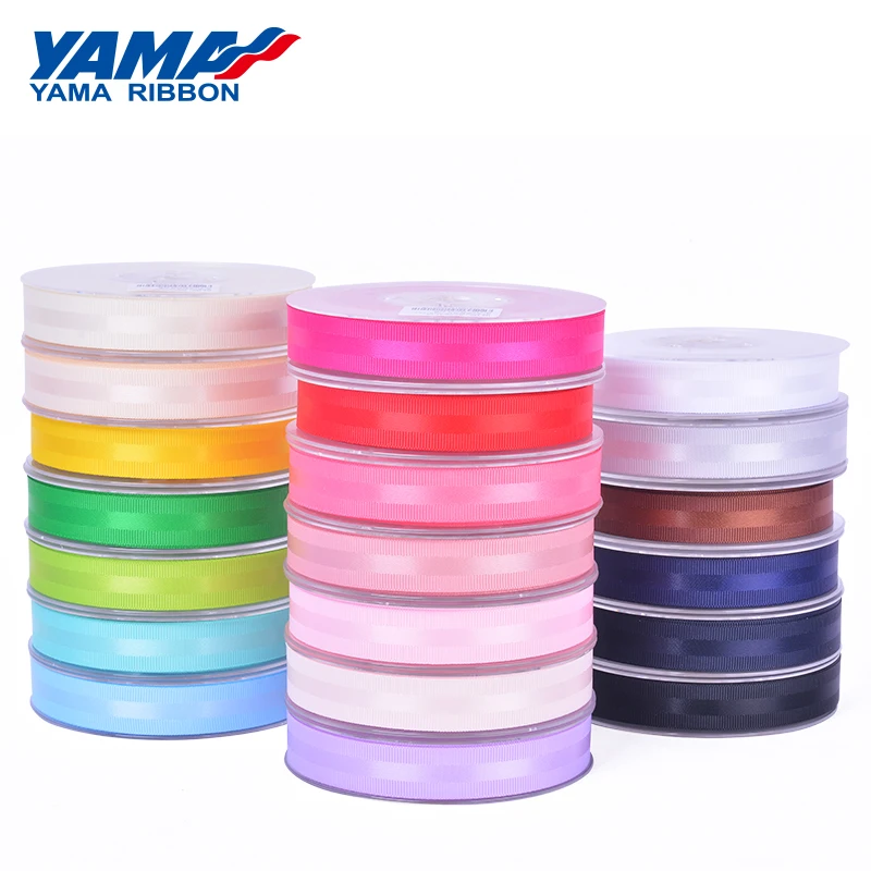Атласная лента YAMA Grosgrain Edge 9 16 25 38 мм 100 ярдов и 3/" 5/8" " 1,5" дюймов для платья «сделай сам» бант для волос вечерние ленты для свадьбы