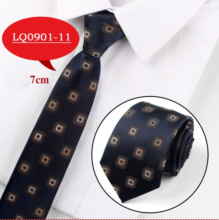 LQ0901-11 Men Tie Fashion 7cm Classic Luxury Jacquard Woven Neckties Factory Seller Bridegroom Business Wedding Accessories Shirt Neck Tie - Цвет: LQ0901-11