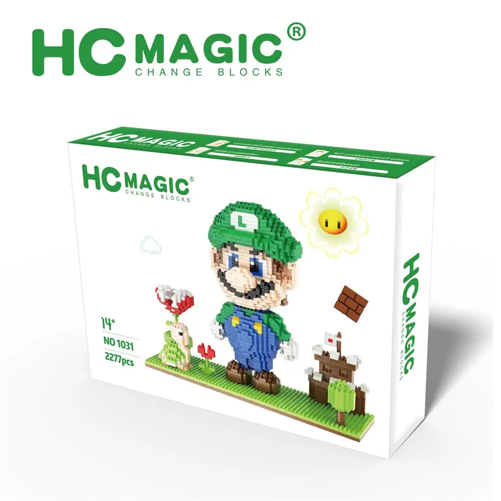 HC Конструкторы "Magic" Супер Марио и Луиджи мультфильм модель блок аниме Yoshi аукцион фигурка здания обучающие игрушки для детей, подарки для детей