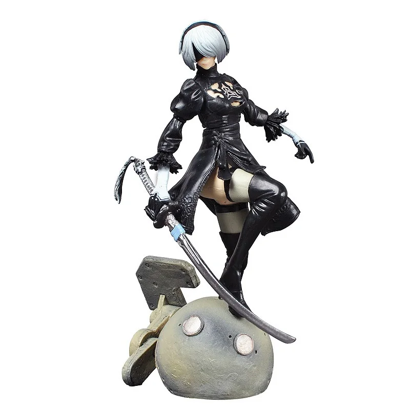 Экшн фигурки Nier Automata YoRHa No. 2 Type B 2B ПВХ Игрушечная модель мультипликационный аниме