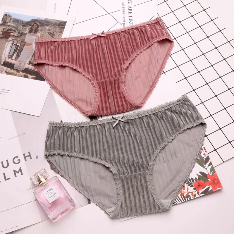 SP & CITY Полосатое бархатное хлопковое женское нижнее белье сексуальные бесшовные