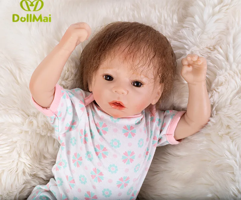 20 дюймов силиконовые куклы Reborn, реалистичные, реалистичные, для новорожденных, мягкое тело, 48 см, настоящие, для девочек, подарки на день рождения, куклы для детей