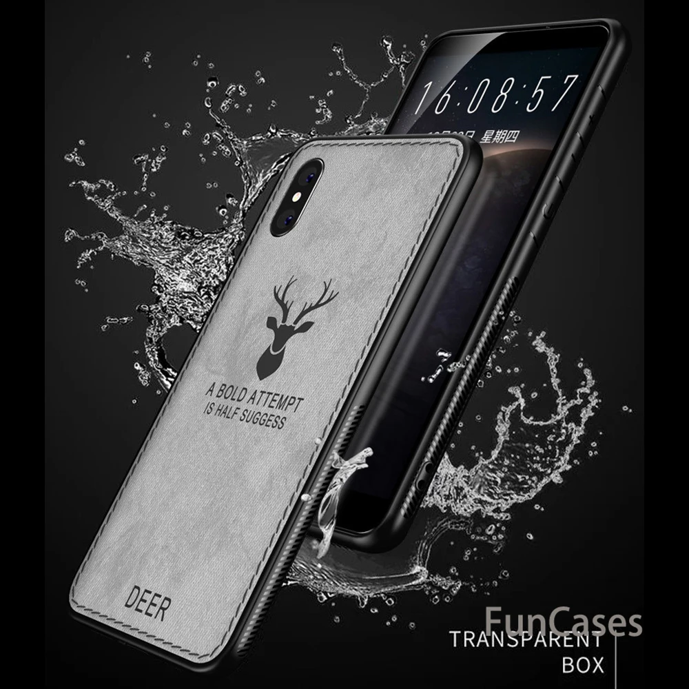 Для iPhone XS Max чехол одежда в стиле ретро кожа олень шаблон для XR 6 7 8 Plus X ткань мягкий