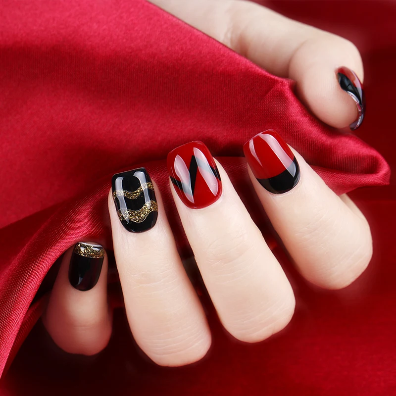 Ногтей 2018 Фольга украшения искусства ногтя 1 лист полые черный белый цвет с