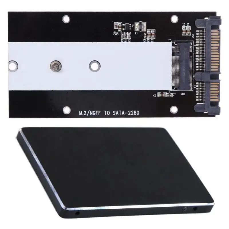 B Key M.2 NGFF SSD SATA 2 5 "адаптер карта для Windows Vista Linux Mac 10 OS For Type 2230 2242 2260 2280|Компьютерные