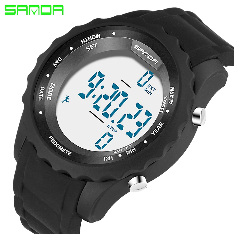 Цифровые мужские спортивные военные часы Смарт счетчик шагов секундомер Фитнес
