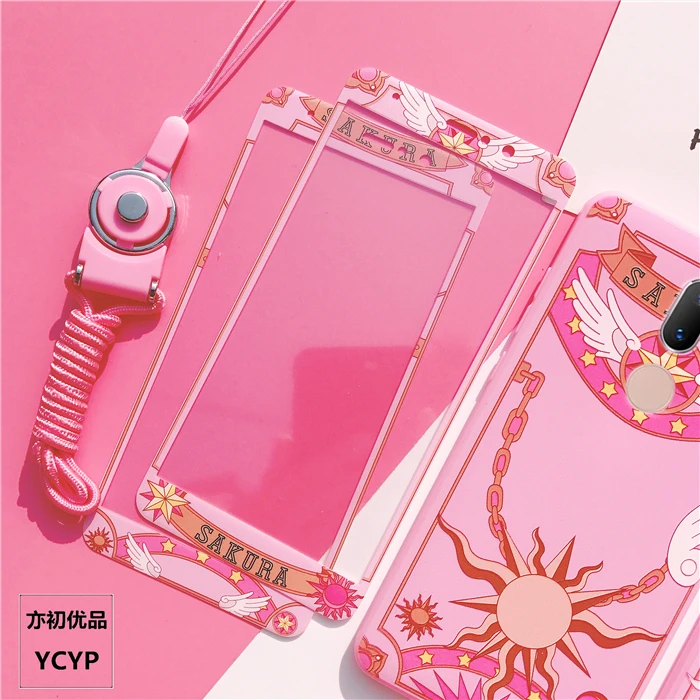 Чехол для Xiaomi Mi8 Cardcaptor Sakura + пленка из закаленного стекла мультяшный чехол Mi6 / 6X Mi 5X