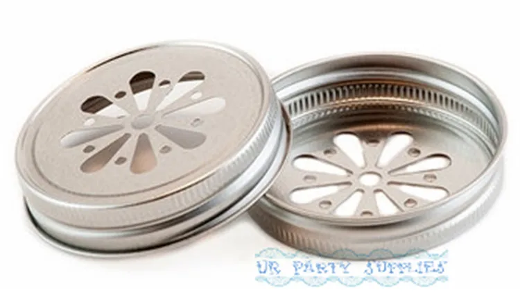 100 шт серебряных крышек каменщика маргаритки цветок выпивать металлические