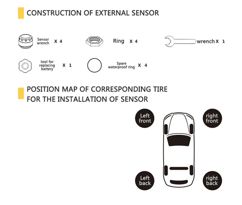 TP630 TPMS автомобильный Bluetooth 4,0 TPMS давление в шинах PSI Бар Температурная сигнализация для Android iPhone IOS Телефон с 4 датчиками