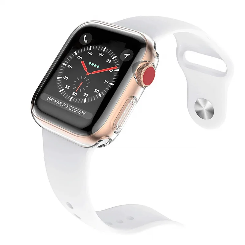 Серия 4 44 мм 40 мм чехол для Apple Защитная пленка для часов iWatch общий TPU HD прозрачный Ультратонкий чехол для Apple Watch 38 мм 42 мм