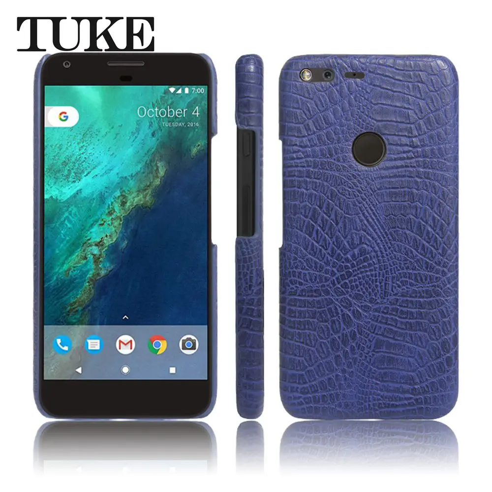 TUKE Crocodile Pattern Case for Google Pixel Hard PC Back Cover For lte Leather Capa 1 Plastic | Мобильные телефоны и