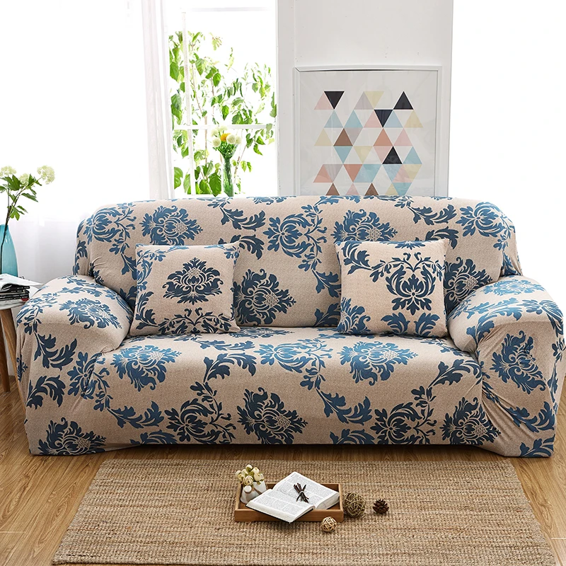 Эластичные чехлы для диванов Florals эластичные из полиэстера полноразмерные