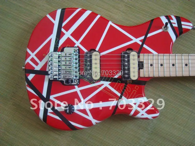 E V H VAN HALEN Гитары Вольфганг 5150 белые и красные полосы пикапы зебры Charvel Гатри говн