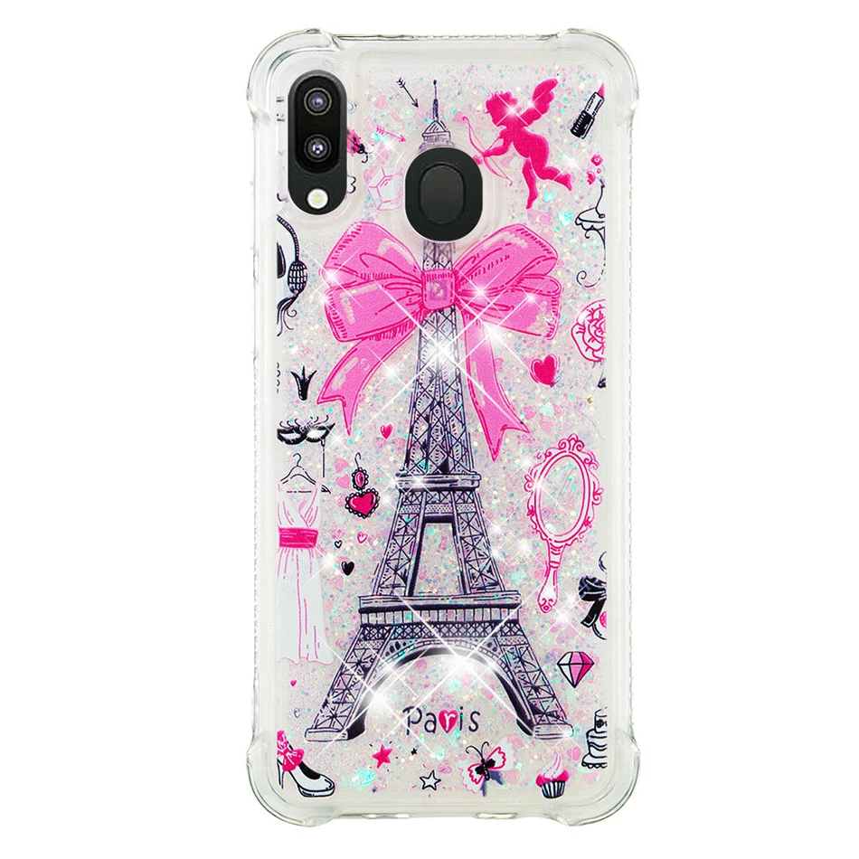 Mirror Tower Блестками Жидкий чехол для samsung Galaxy M20 M10 A10 S10E S10 S9 J4 J6 плюс A7 A750 J400 J600 Note 9 зыбучие пески чехол - Цвет: Mirror Tower