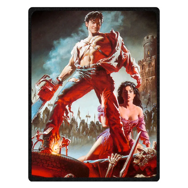 Personalized Army of Darkness Movie Throw Blanket Custom Coral Flannel Sofa Couch Bed Plane Travel TV Blankets | Дом и сад