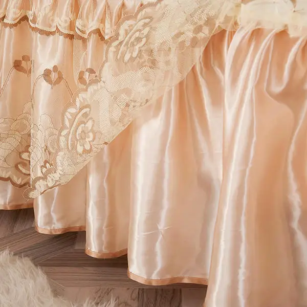 3 шт. одноцветные комплекты постельного белья кровать юбка принцесса королева