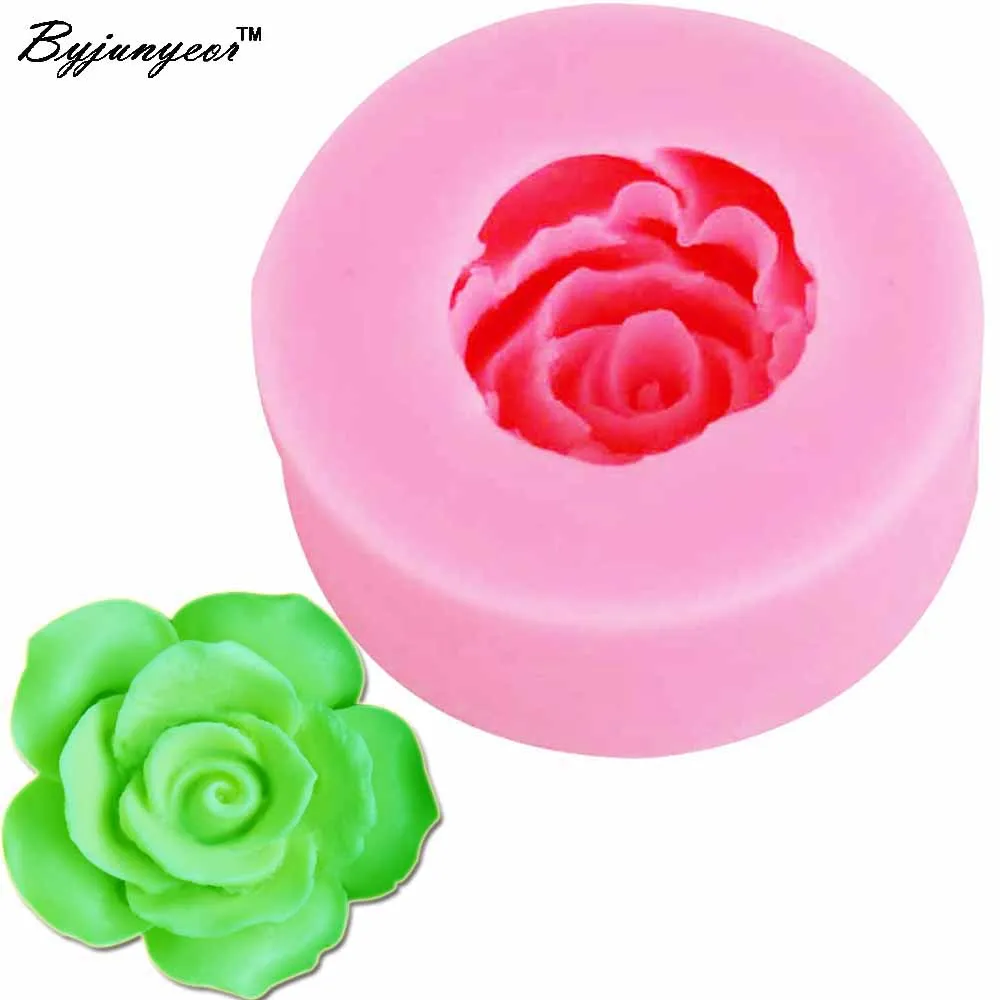 Цветок розы 3D соевый воск для свечей силиконовая форма, ручная работа штукатурка Полимерная глина Diy ремесло украшение дома m778