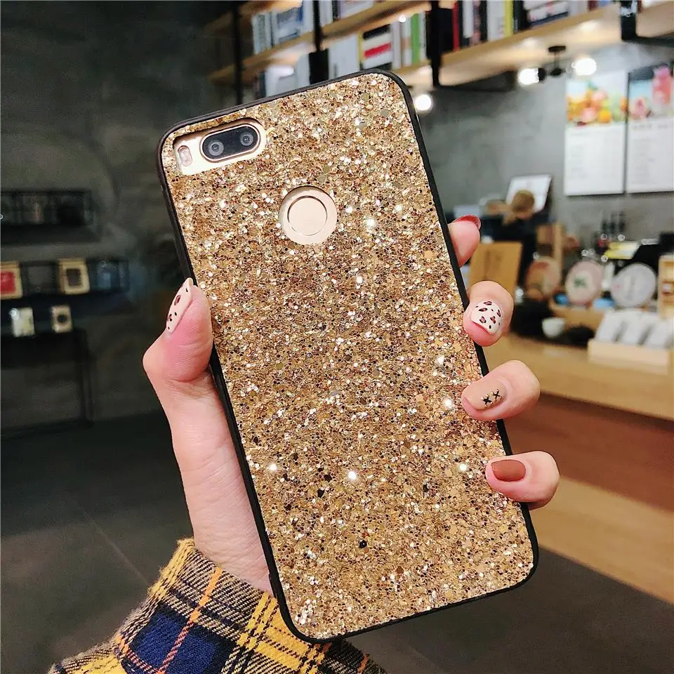 Luxury Woman Bling Glitter Phone Cases For XiaoMi A1 A2 5X 6X 8 SE 9 RedMi S2 6 Pro Note 4X 5 Plus Cover Diamond Grid Back Case |
