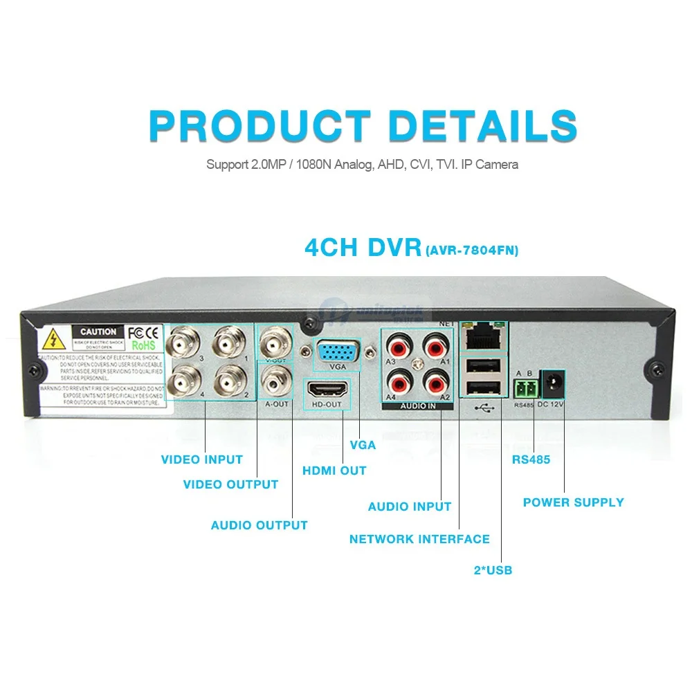 4Ch 8Ch 16Ch 5 в 1 Hybrid DVR XVR Поддержка AHD CVI TVI CVBS IP Камера Onvif 1080 P 3MP 5MP CCTV NVR RS485 Coxial