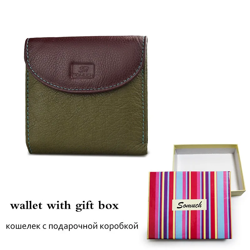 Winered-Green-Box Beth Cat, тонкие цветные женские кошельки и кошельки из натуральной кожи, Женский мини кошелек для монет, Дамский ID держатель для карт, маленькие сумочки для денег - Цвет: Winered-Green-Box