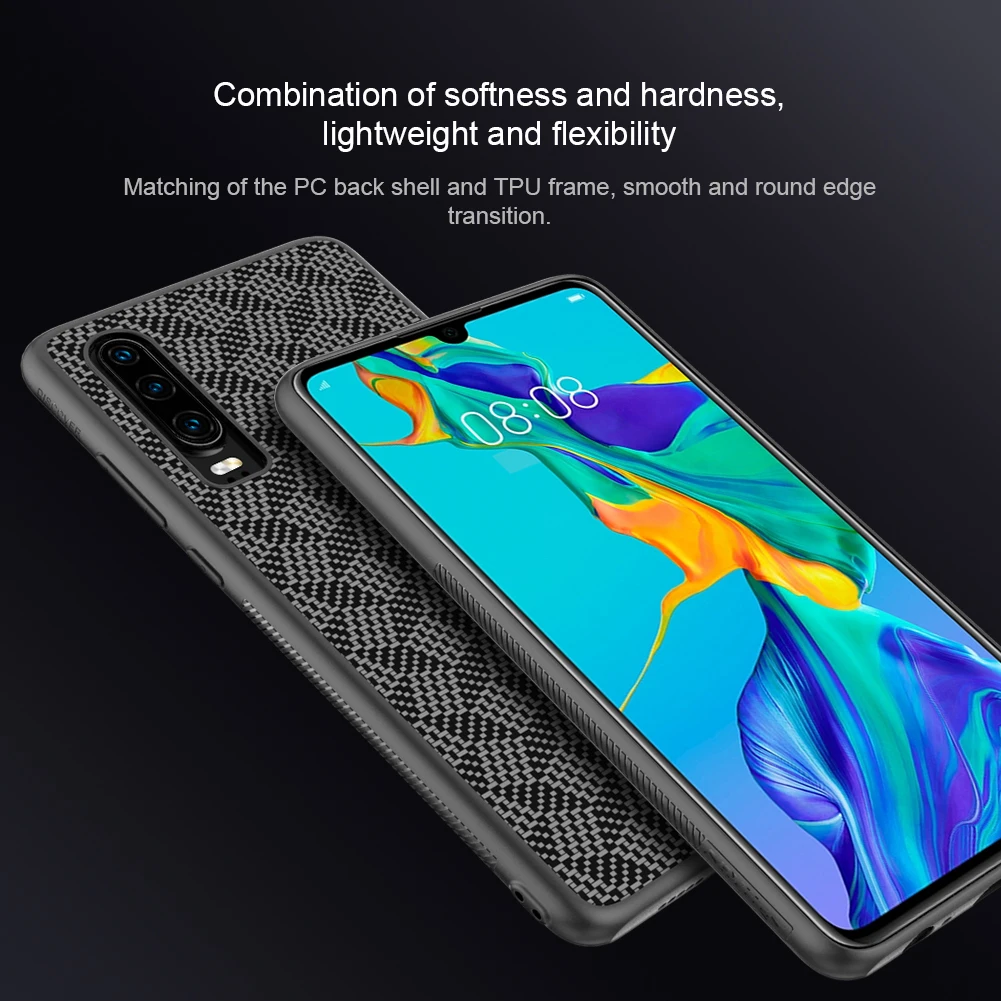 Чехол для huawei P30 NILLKIN плед из синтетического волокна ТПУ Рамка+ PC задняя крышка чехол для huawei P30