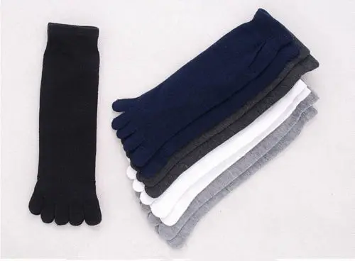 5pairs Unisex New Cotton Absorbent Stockings Blend Soft Men's Five Fingers 5 Toes Socks | Мужская одежда