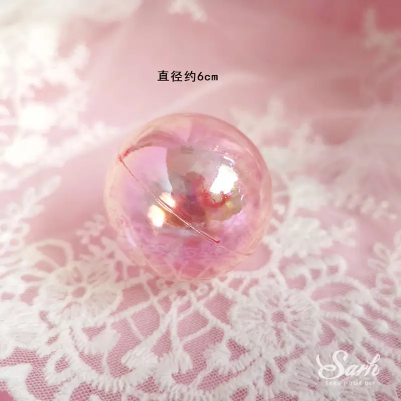 3pc 6cm laser balls Ins Лебедь Спящая Фея Украшения Полые звезды торт топперы счастливый день детей день рождения для вечерние выпечки сладкие подарки - Цвет: 3pc 6cm laser balls