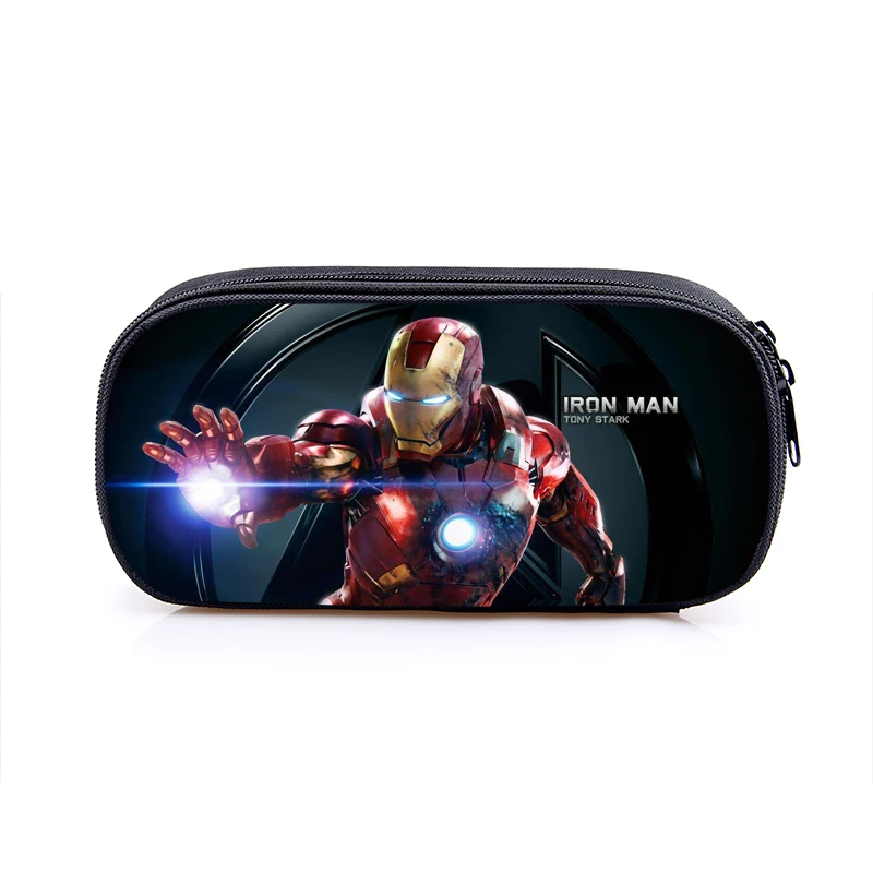 Пенал для мальчиков с героями мультфильмов мстители Капитан Америка Железный