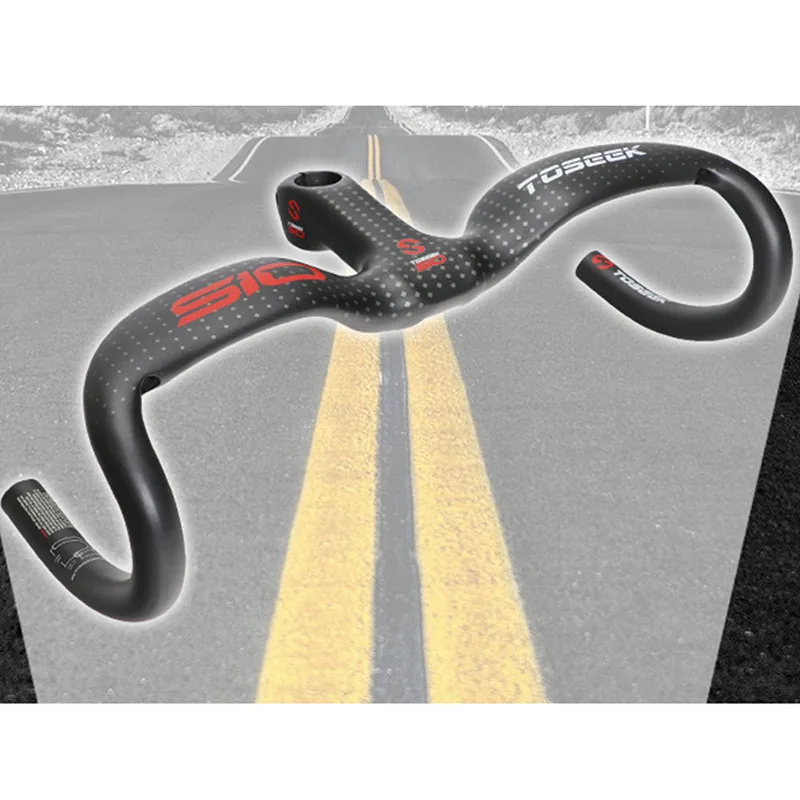 Руль велосипедный из углеродного волокна матовый/глянцевый цельный