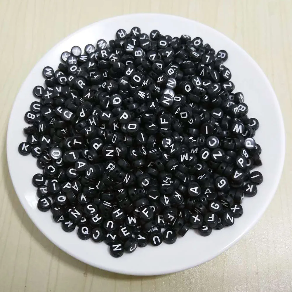 

Free Shipping 4*7MM Acrylic Letter Beads 500PCs/Lot Flat Coin Round Shape Plastic Alphabet Beads Single Initial C Jewelry Beads