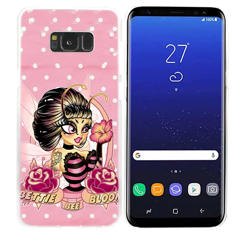 Чехол для samsung Galaxy S8 S9 Plus S4 S5 Mini S6 S7 Edge прозрачный жесткий пластик PC Coque Обложка Татуированная принцесса Алиса Ариэль Жасмин - Цвет: 02