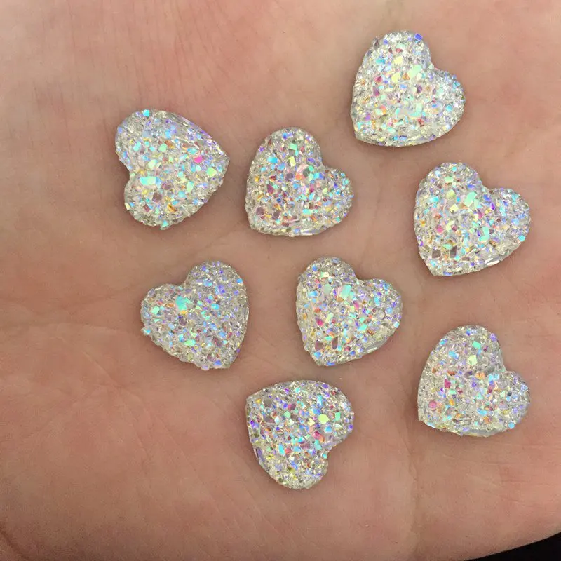 

AB Смола 200 шт. 12 мм Bling Sweet Heart Flatback Скрапбукинг для телефона/фотография D503 * 5