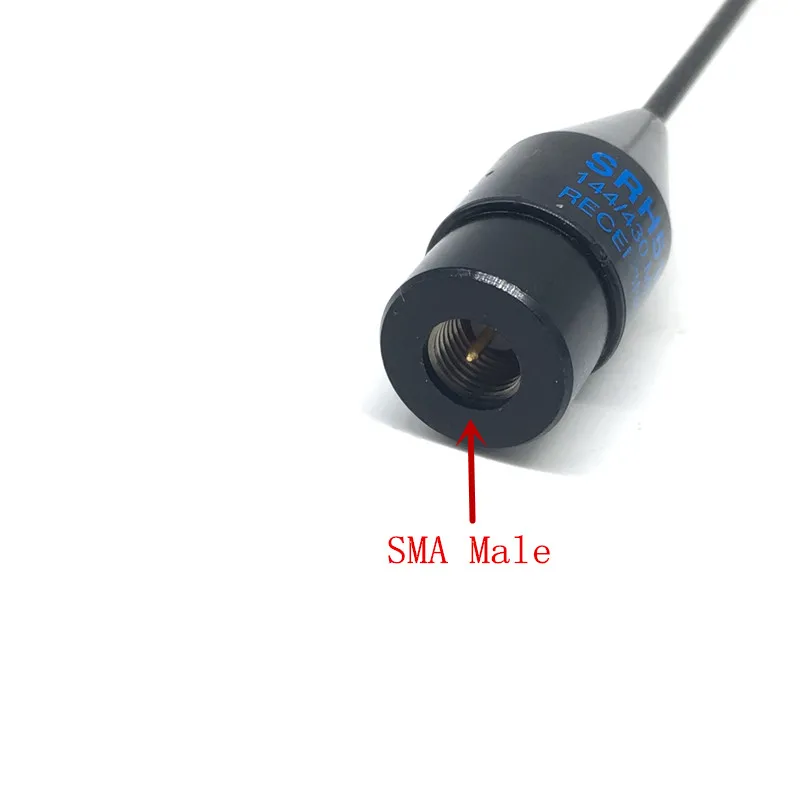 Новая Оригинальная двухдиапазонная антенна SRH519 SMA Male UHF VHF тонкая мягкая для раций