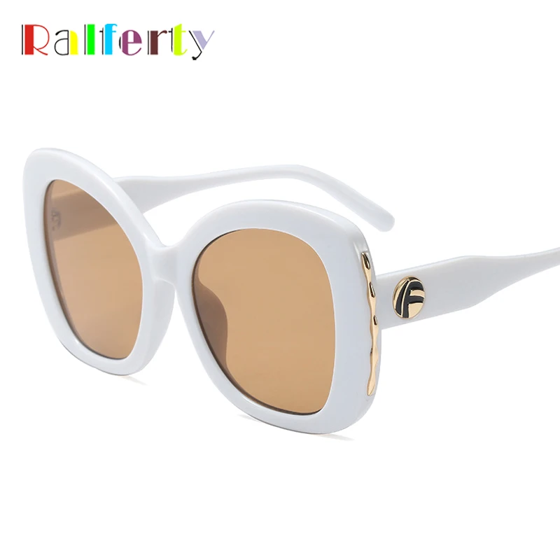 Солнечные очки Ralferty F92147 женские брендовые роскошные белые солнечные аксессуары