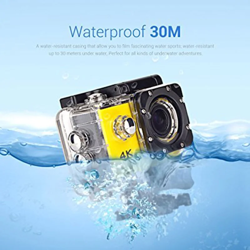 Водонепроницаемая Спортивная камера pro 1080P 60fps Ultra HD 4 K Экшн wifi видеокамеры 16MP 170 go