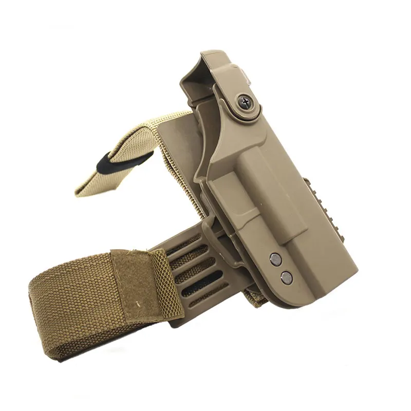 Sand Охотничья кобура Glock 17 18 19 22 Тактическая Военная кобура Glock кобура с правой опускающейся ногой кобура для пистолета - Цвет: Sand