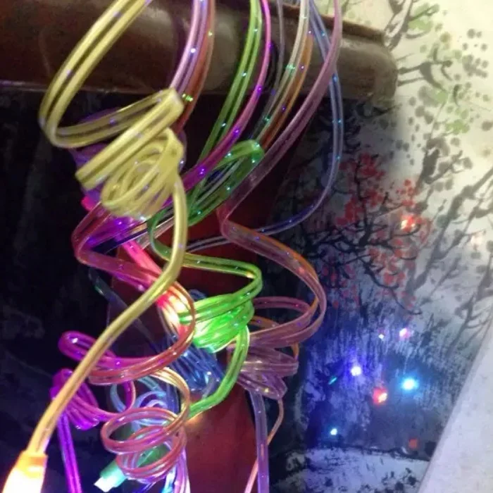 Новые Видимый Мигающий СВЕТОДИОД Яркий USB Зарядка Зарядное Устройство Кабель для